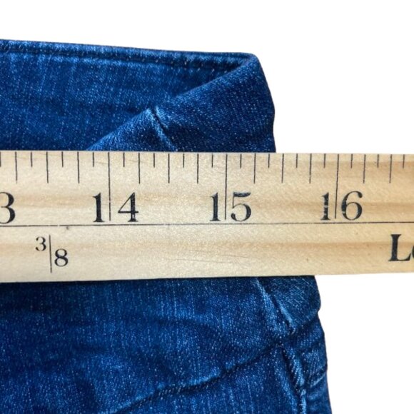 Peck & Peck Pull-On Jeans Mid-Rise Straight Med-Dark Wash Back Pockets, size 12 - Picture 6 of 8